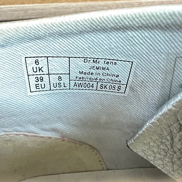 Dr Martens Jemima Leather Kiltie Chukka Moc Boots Metallic Silver Women's US 8 - Picture 6 of 8